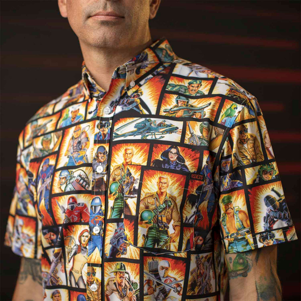 RSVLTS Yo, Joe! KUNUFLEX Short Sleeve Shirt in Multicolor — detail 7