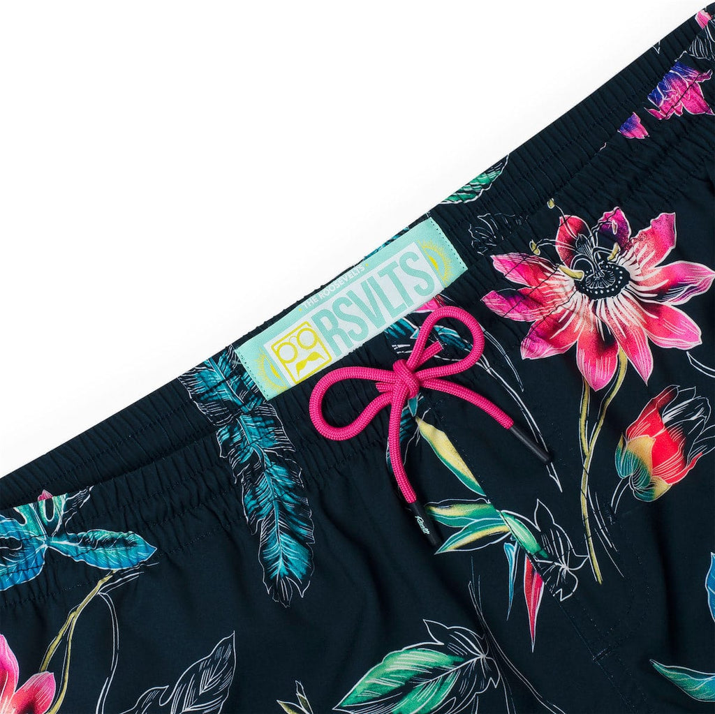 RSVLTS Spring Sketches Hybrid Shorts in Black — detail 3
