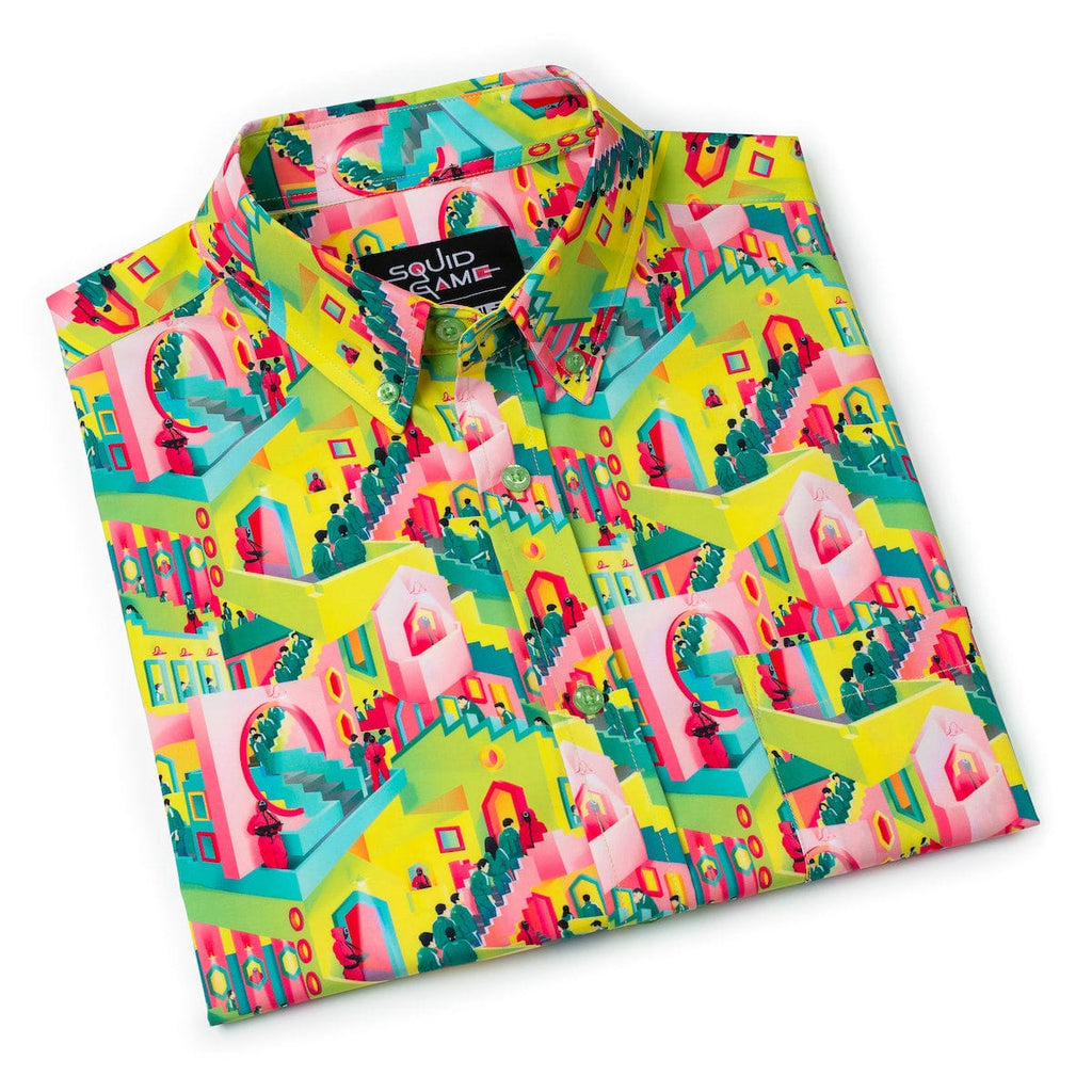 RSVLTS Fatal Steps KUNUFLEX Short Sleeve Shirt in Green — detail 9