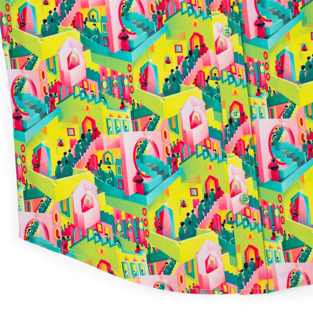 RSVLTS Fatal Steps KUNUFLEX Short Sleeve Shirt in Green — detail 8