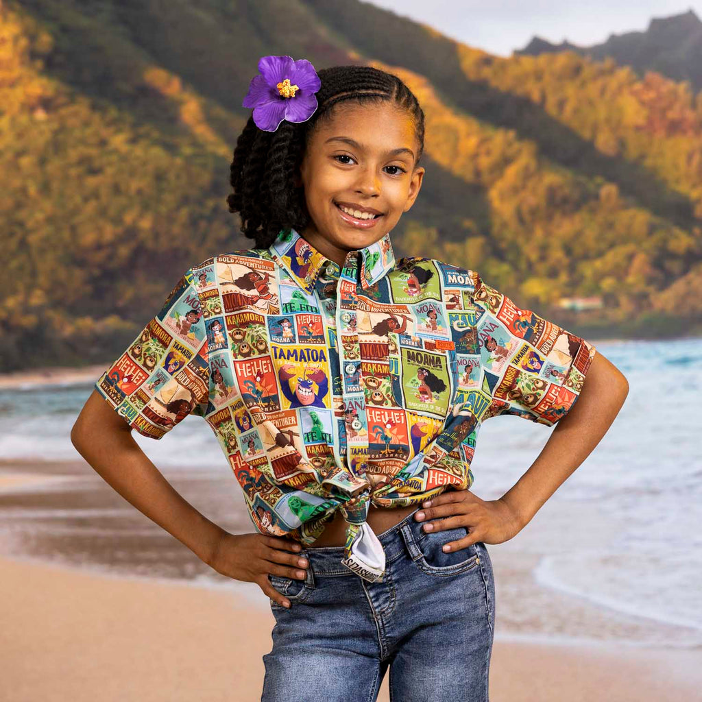 RSVLTS The Ocean Is Calling Youth KUNUFLEX Short Sleeve Shirt — front view