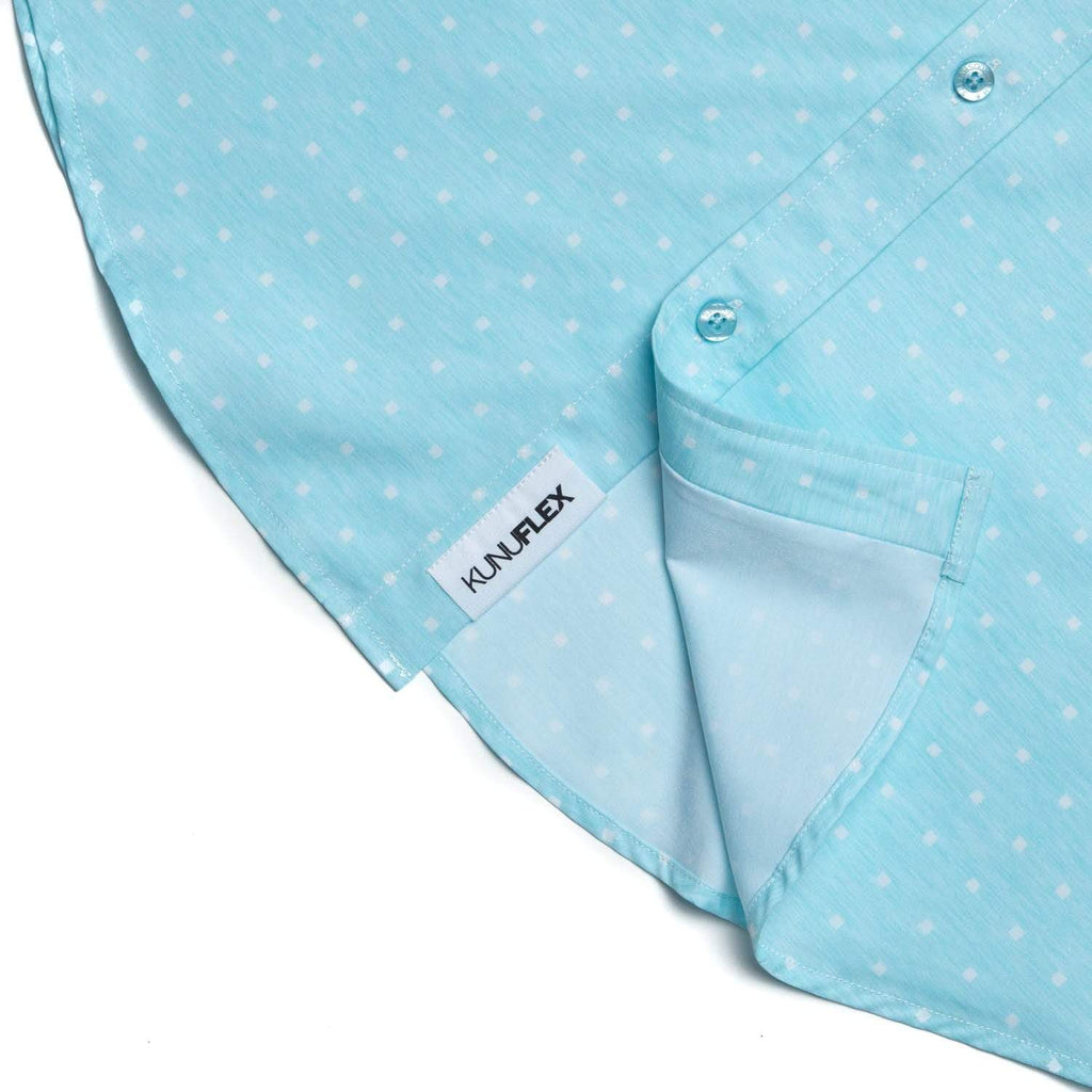 RSVLTS Ocean Block KUNUFLEX Short Sleeve Shirt in Blue — detail 8