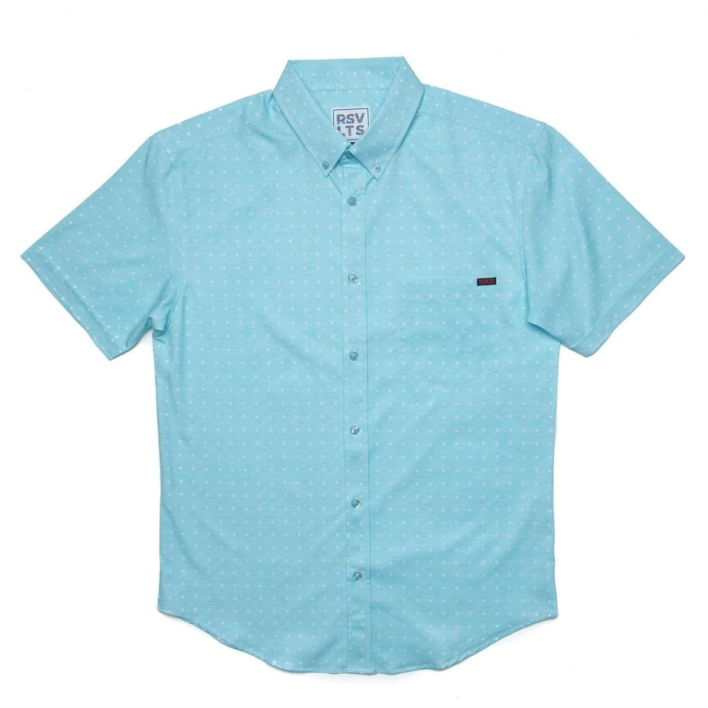 RSVLTS Ocean Block KUNUFLEX Short Sleeve Shirt in Blue — detail 2