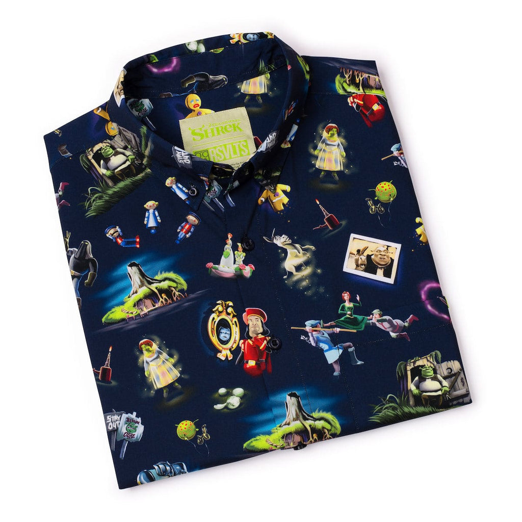 RSVLTS Happily Ogre After KUNUFLEX Short Sleeve Shirt in Black — detail 12