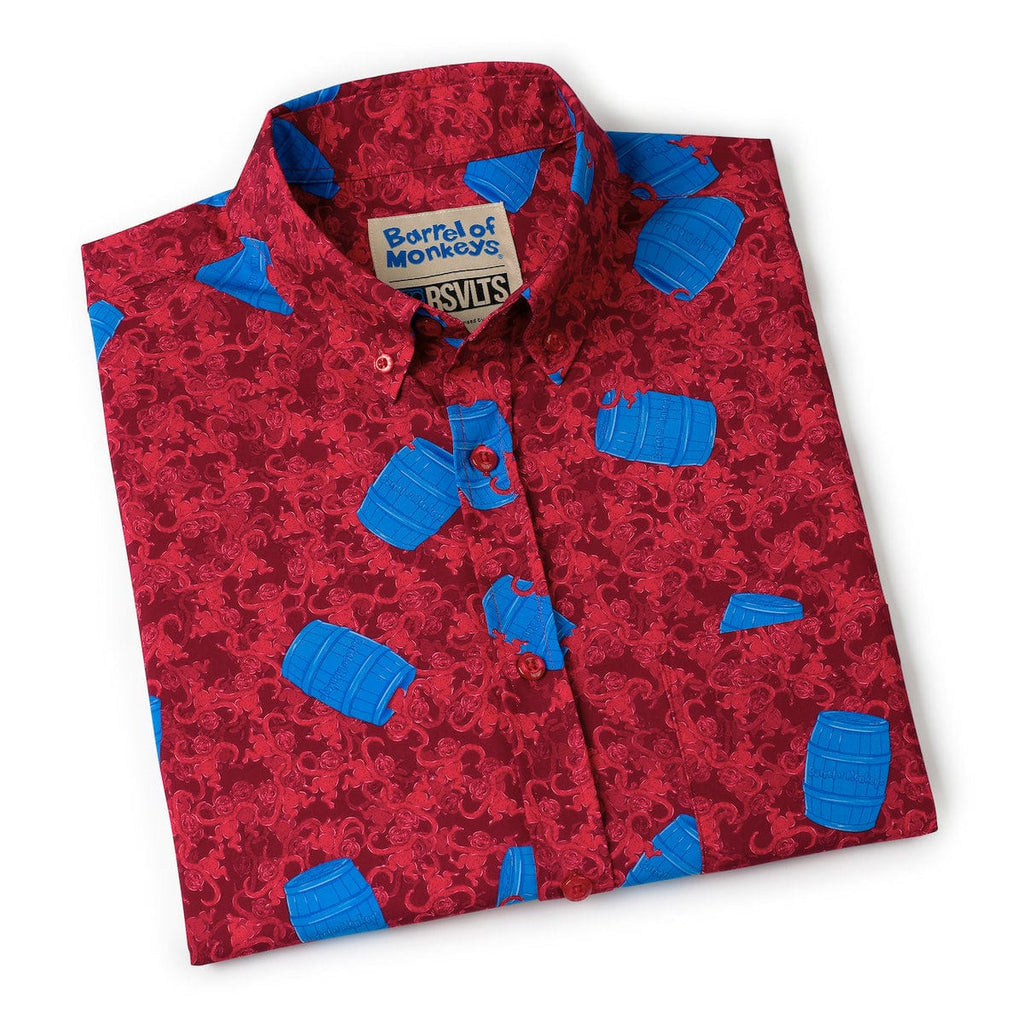RSVLTS Monkeyin’ Around KUNUFLEX Short Sleeve Shirt in Blue — detail 10