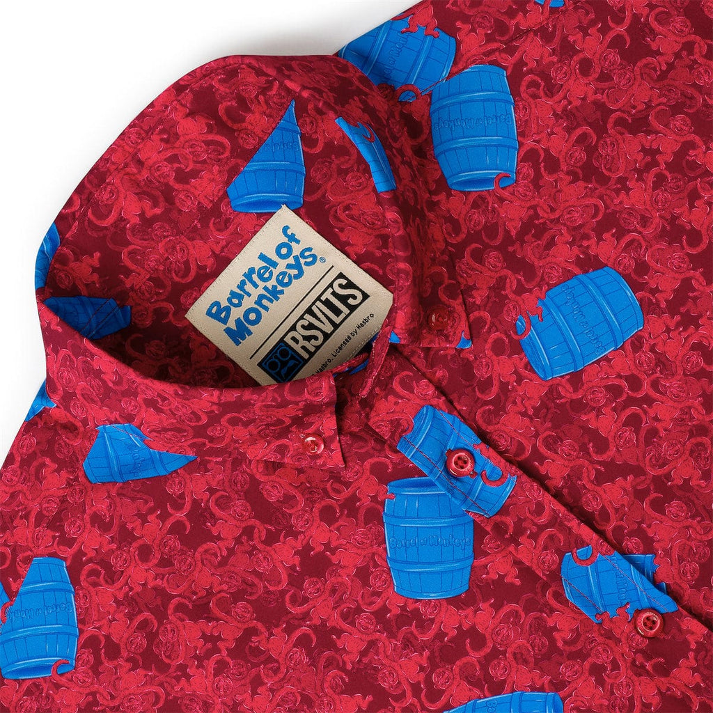 RSVLTS Monkeyin’ Around KUNUFLEX Short Sleeve Shirt in Blue — detail 8