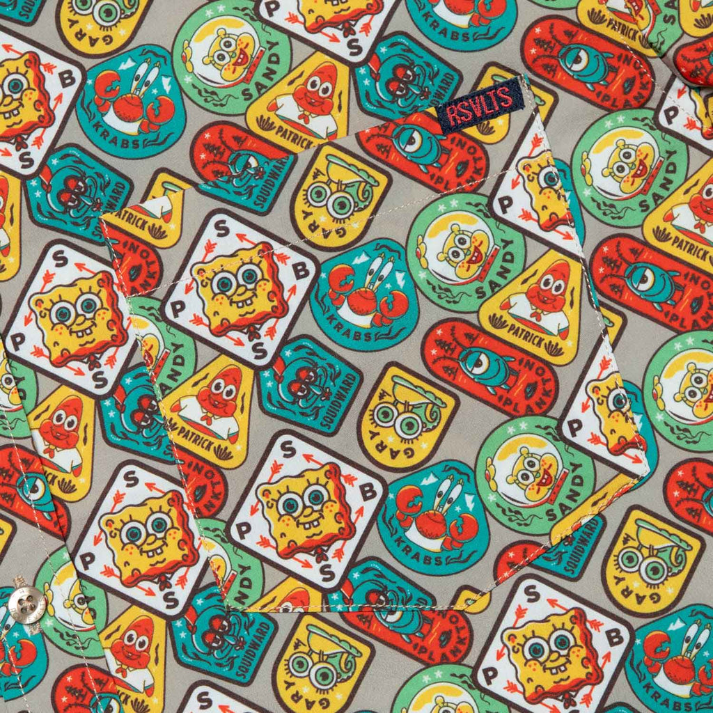 RSVLTS Camp Patch KUNUFLEX Short Sleeve Shirt in Multicolor — detail 5