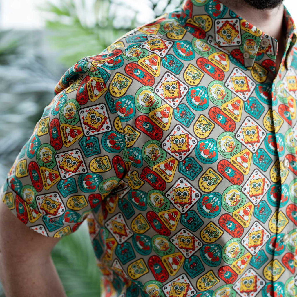 RSVLTS Camp Patch KUNUFLEX Short Sleeve Shirt in Multicolor — detail 4