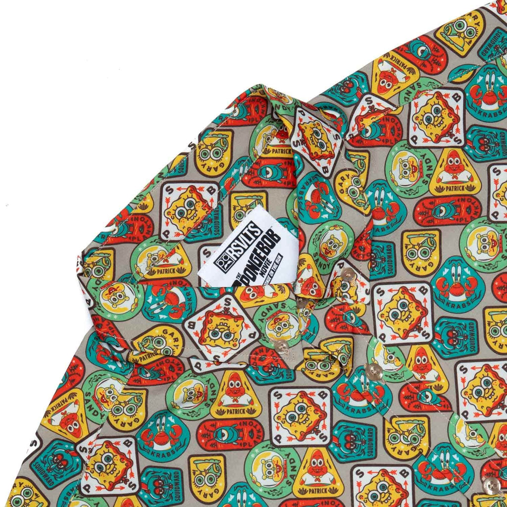 RSVLTS Camp Patch KUNUFLEX Short Sleeve Shirt in Multicolor — detail 7