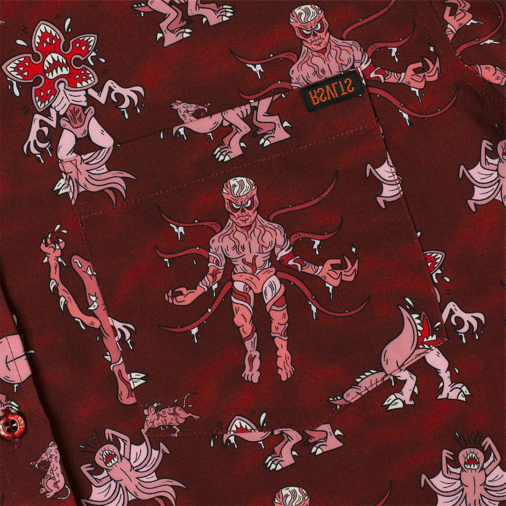 RSVLTS Vecna and Friends KUNUFLEX Short Sleeve Shirt in Brown — detail 5