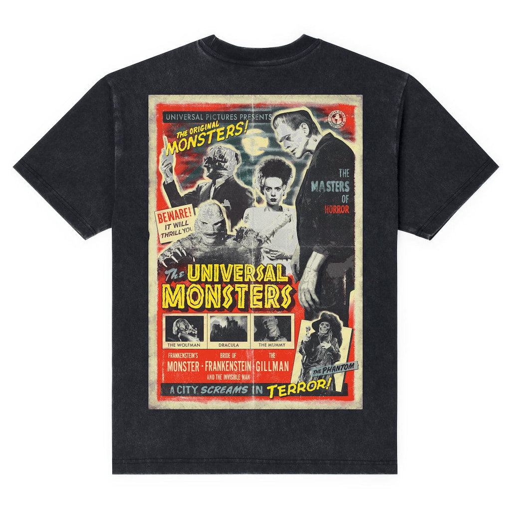 RSVLTS Masters of Horror Vintage Crewneck Tee in Black — detail 5