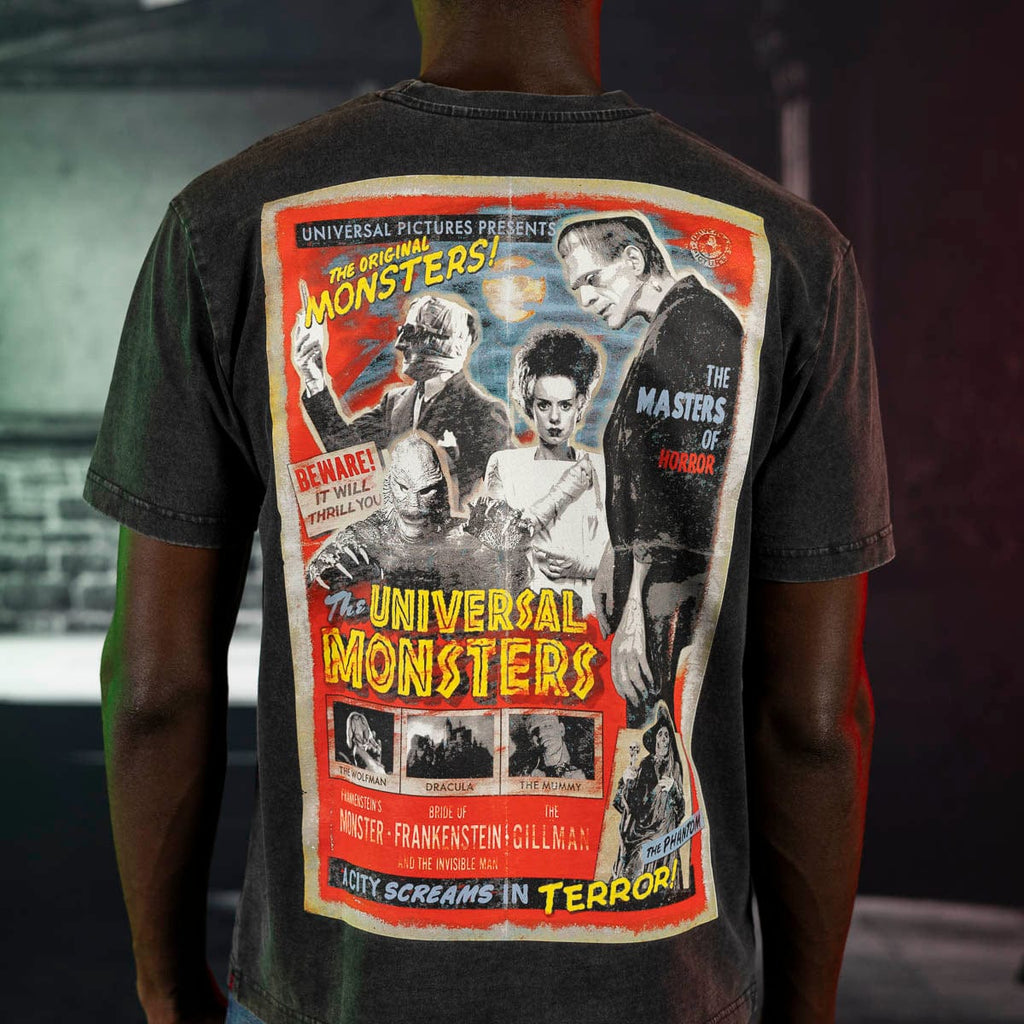 RSVLTS Masters of Horror Vintage Crewneck Tee in Black — detail 4