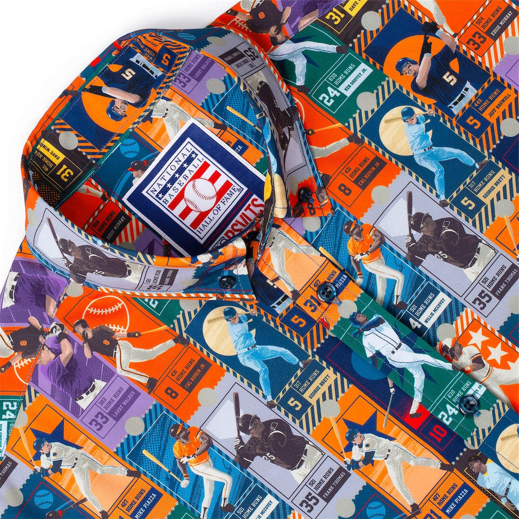 RSVLTS Home Run Heroes KUNUFLEX Short Sleeve Shirt in Multicolor — detail 6