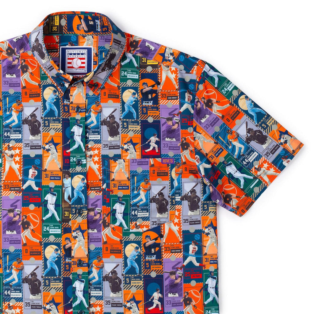 RSVLTS Home Run Heroes KUNUFLEX Short Sleeve Shirt in Multicolor — front view