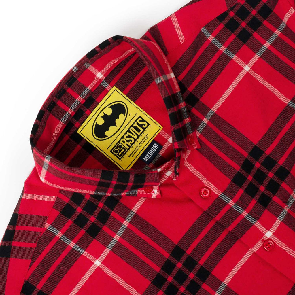 RSVLTS The Harley BorlandFlex Long Sleeve Flannel in Red — detail 5