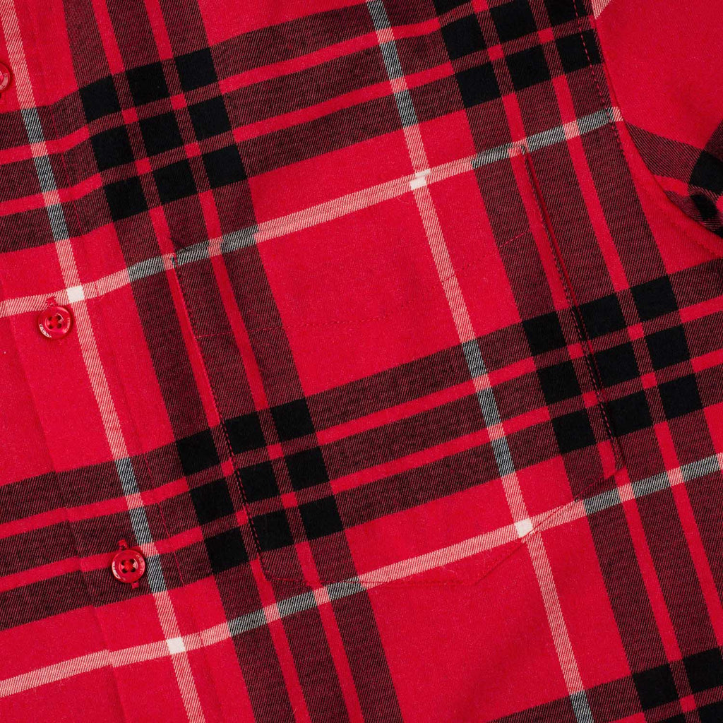 RSVLTS The Harley BorlandFlex Long Sleeve Flannel in Red — detail 7