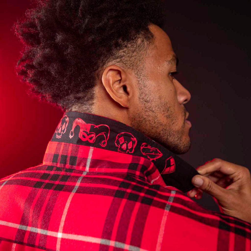 RSVLTS The Harley BorlandFlex Long Sleeve Flannel in Red — detail 2