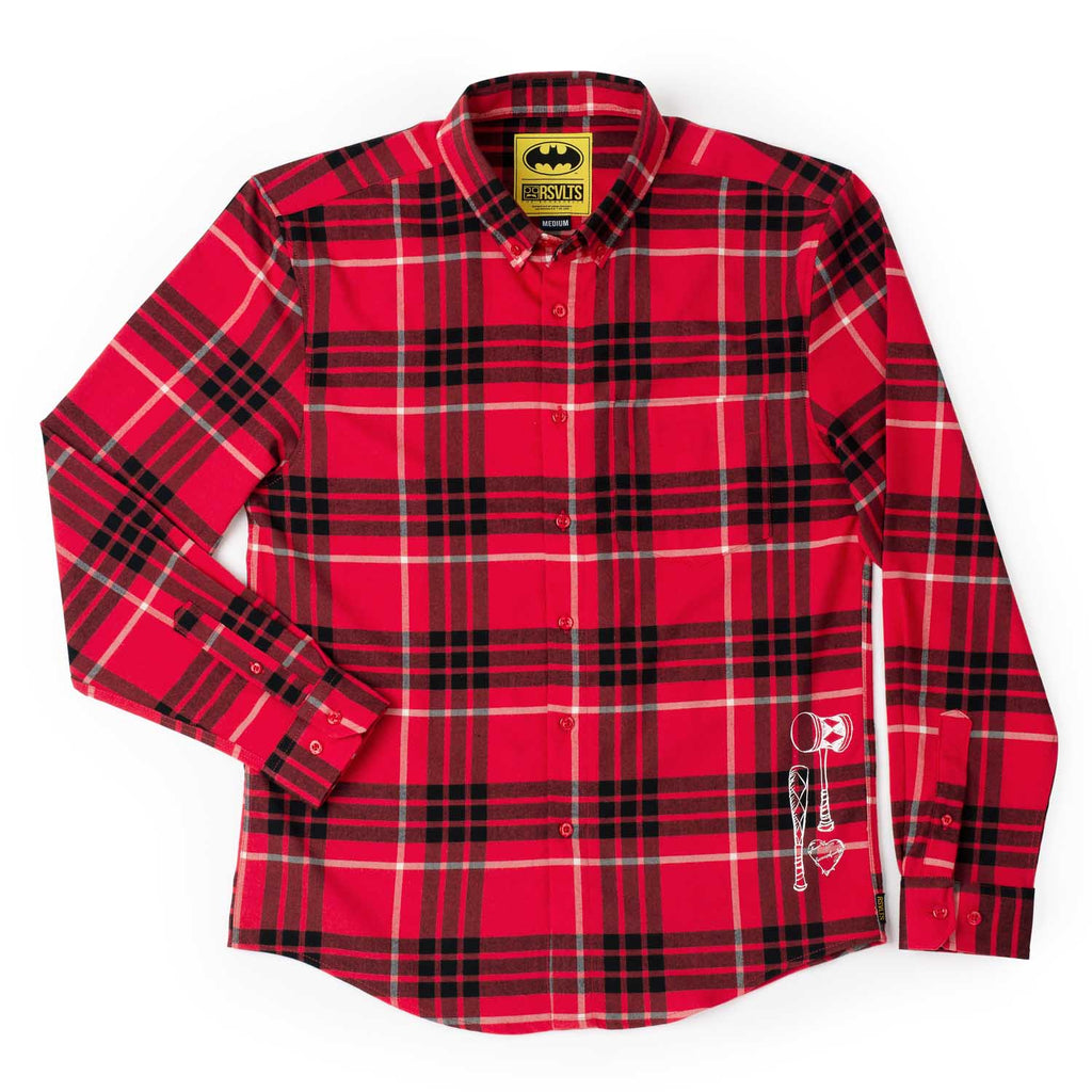 RSVLTS The Harley BorlandFlex Long Sleeve Flannel in Red — front view