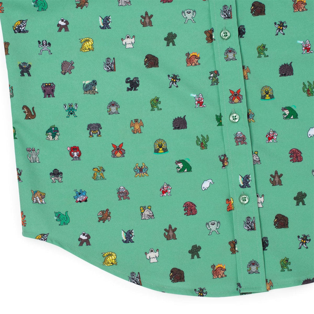 RSVLTS Tiny Tokusatsu KUNUFLEX Short Sleeve Shirt in Green — detail 5