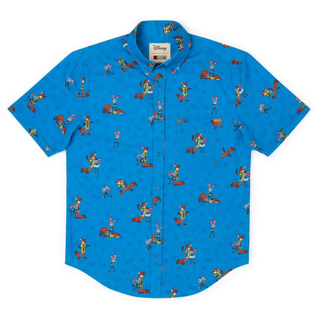 RSVLTS Paw & Order KUNUFLEX Short Sleeve Shirt in Blue — detail 5
