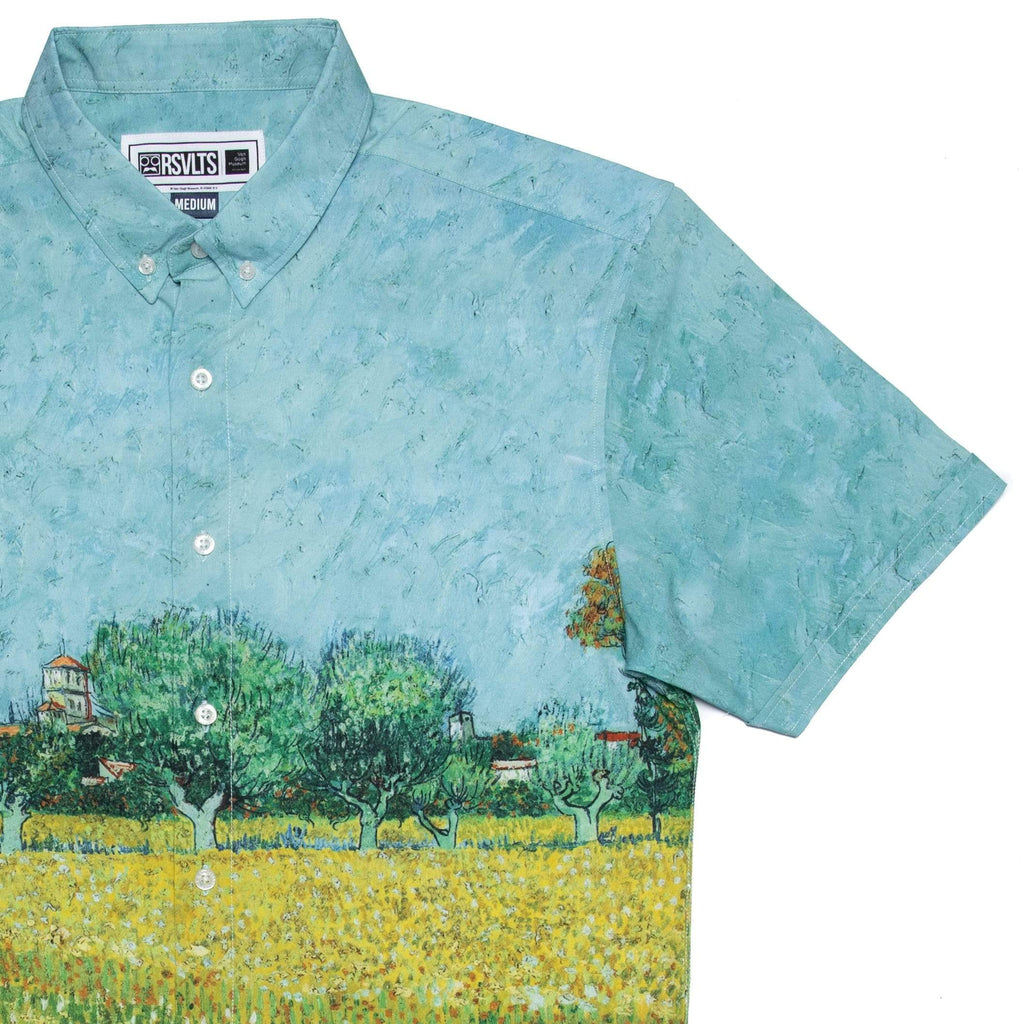 RSVLTS Field With Irises KUNUFLEX Short Sleeve Shirt in Multicolor — detail 3