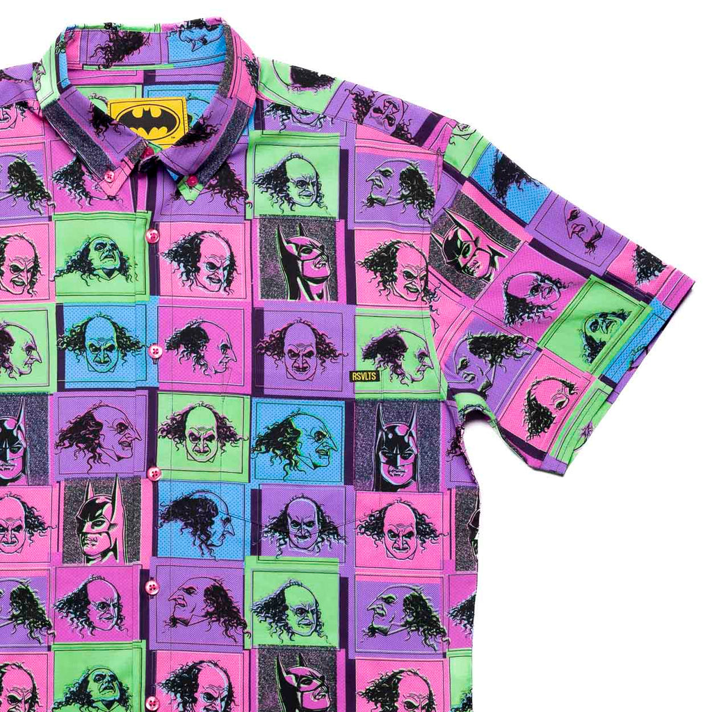 RSVLTS Penguin Pop KUNUFLEX Short Sleeve Shirt in Multicolor — front view