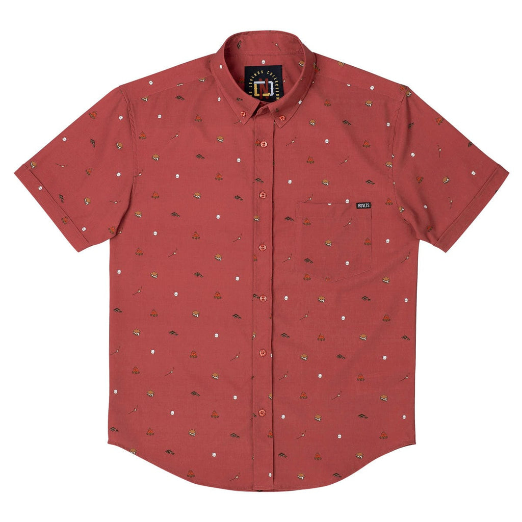 RSVLTS S'more What? KUNUFLEX Short Sleeve Shirt (Legends Edition) in Brown — detail 11