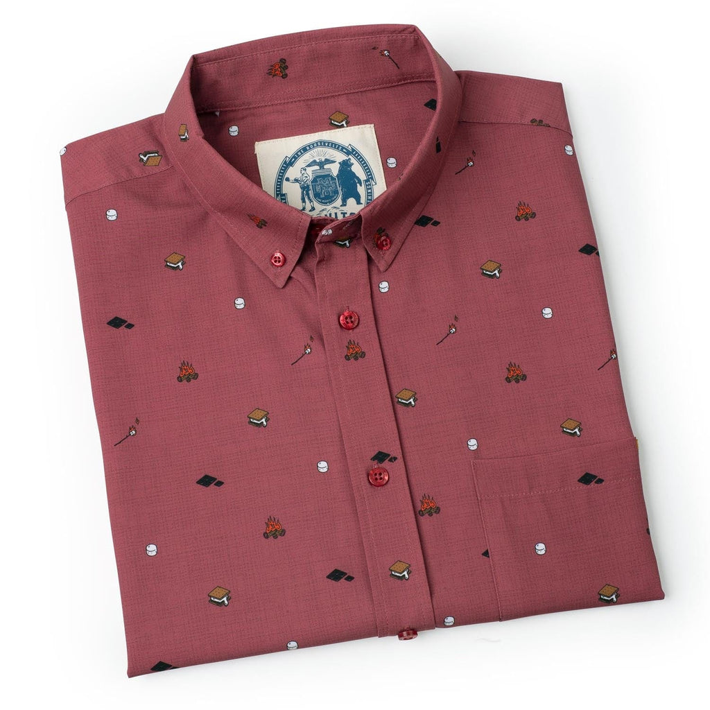 RSVLTS S'more What? KUNUFLEX Short Sleeve Shirt (Legends Edition) in Brown — detail 18