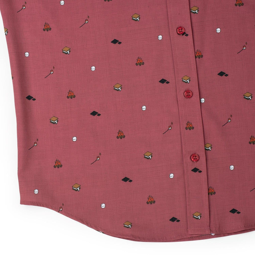 RSVLTS S'more What? KUNUFLEX Short Sleeve Shirt (Legends Edition) in Brown — detail 16