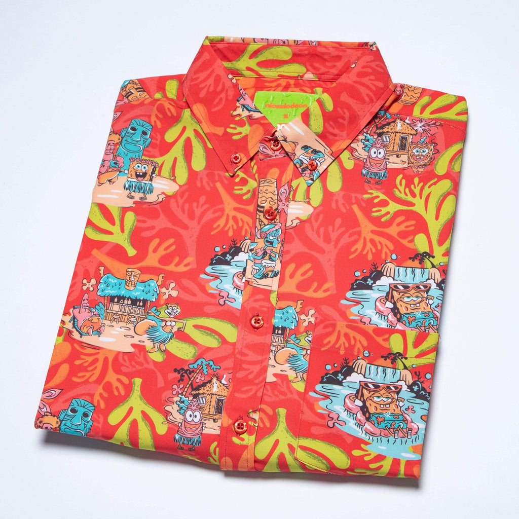 RSVLTS Luau KUNUFLEX Short Sleeve Shirt in Red — detail 4