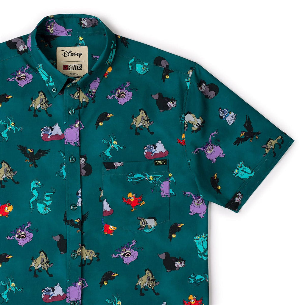 RSVLTS Evil on the Side KUNUFLEX Short Sleeve Shirt in Green — front view