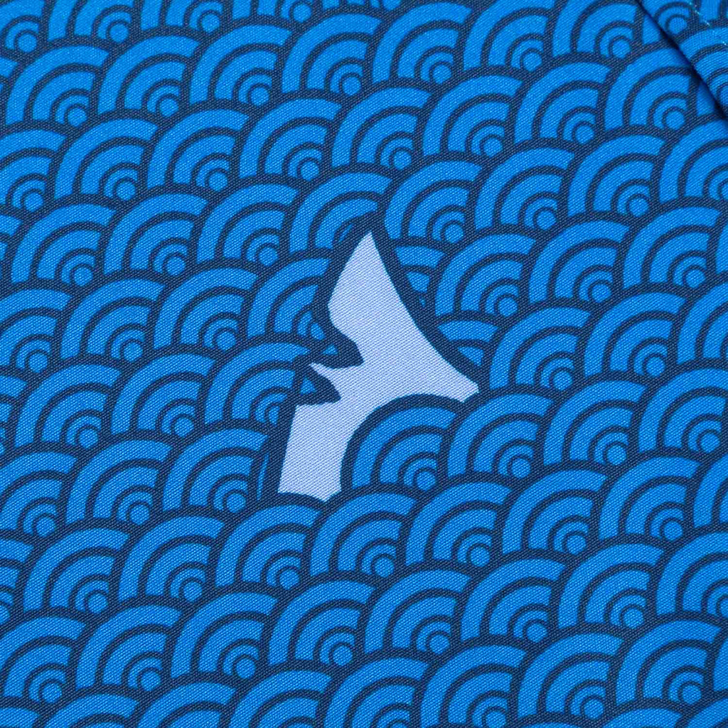 RSVLTS Shark Deco KUNUFLEX Short Sleeve Shirt in Blue — detail 5
