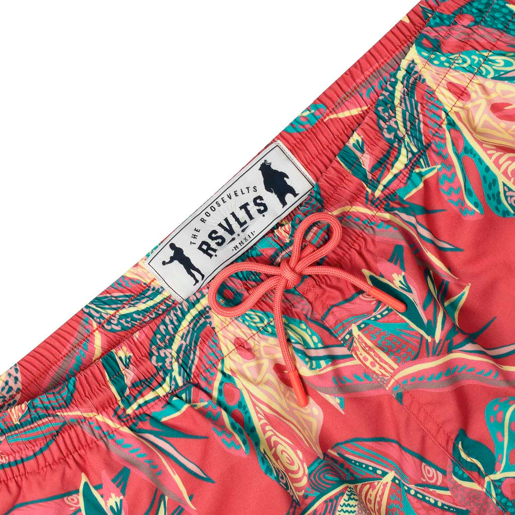 RSVLTS Tapalms Hybrid Shorts in Red — detail 6