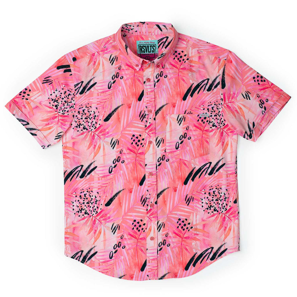 RSVLTS Strawberry Margarita KUNUFLEX Short Sleeve Shirt in Red — detail 3