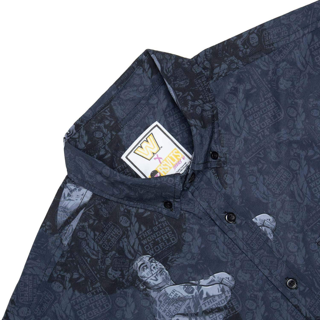 RSVLTS The 8th Wonder KUNUFLEX Short Sleeve Shirt in Gray — detail 7