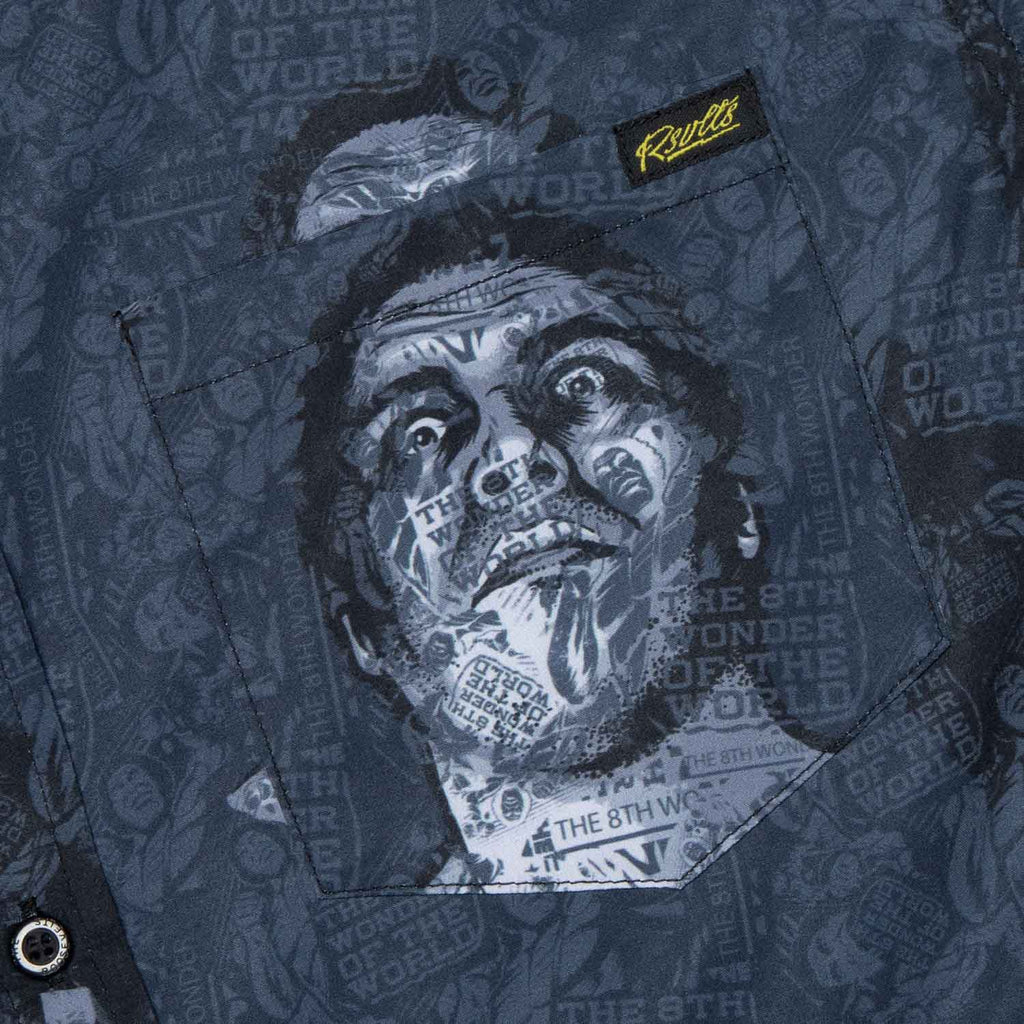 RSVLTS The 8th Wonder KUNUFLEX Short Sleeve Shirt in Gray — detail 3