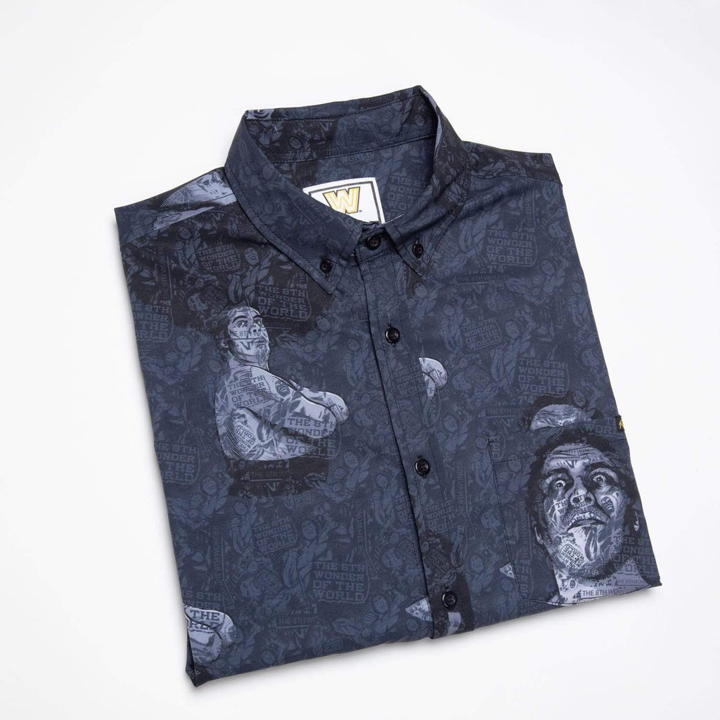 RSVLTS The 8th Wonder KUNUFLEX Short Sleeve Shirt in Gray — detail 5