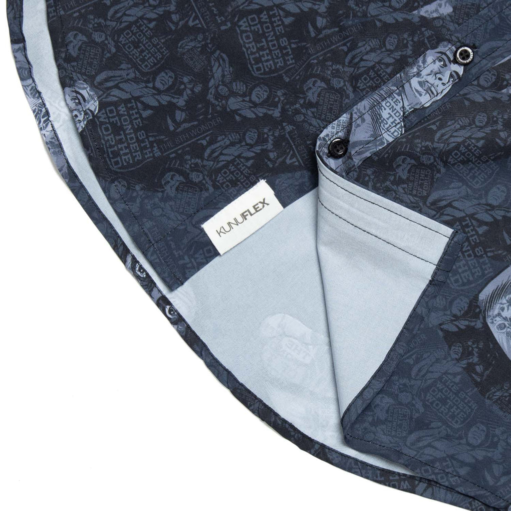 RSVLTS The 8th Wonder KUNUFLEX Short Sleeve Shirt in Gray — detail 8