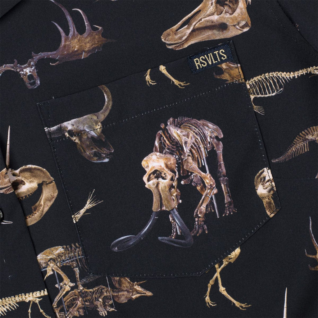 RSVLTS Excavating History Women's KUNUFLEX Short Sleeve Shirt in Black — detail 4