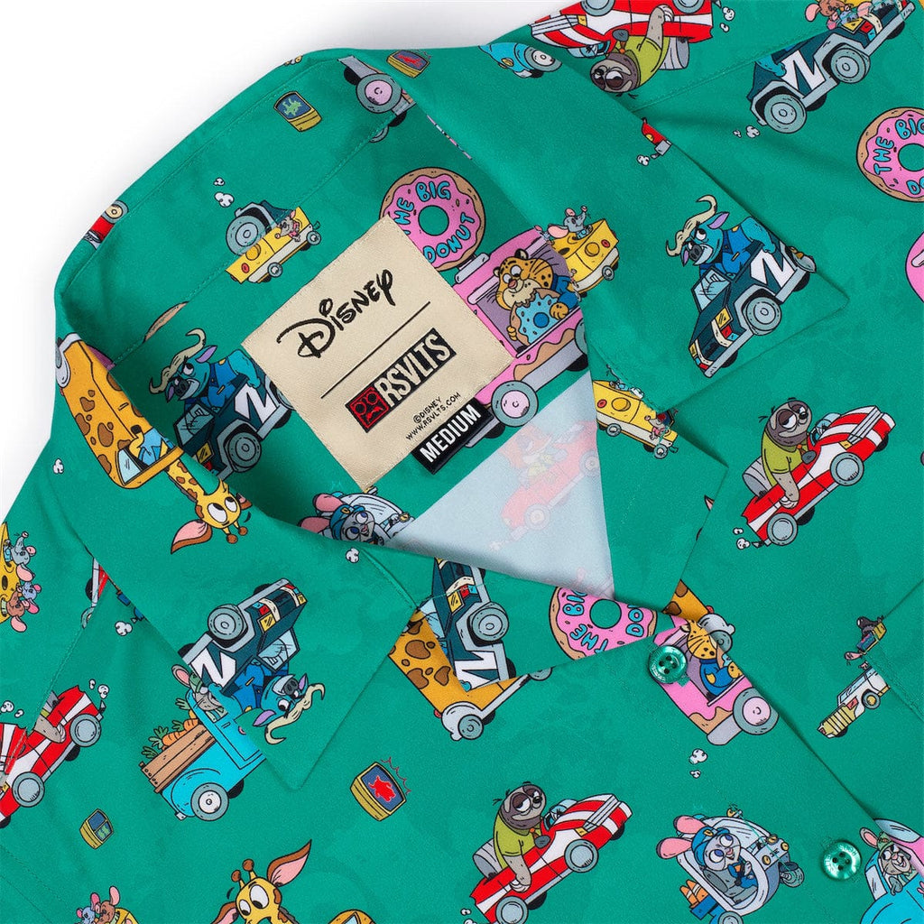 RSVLTS Zoom-topia Women's KUNUFLEX Short Sleeve Shirt in Green — detail 7