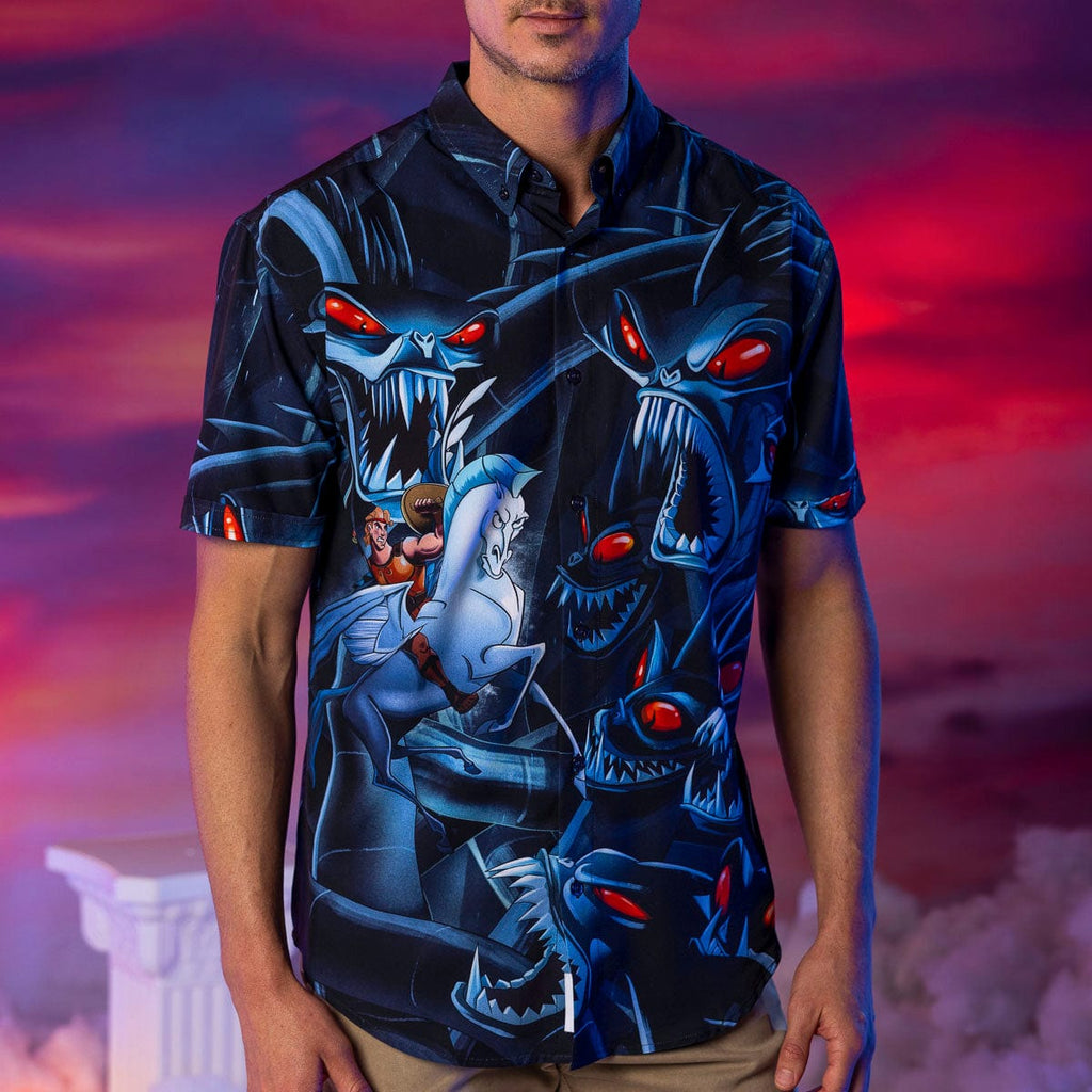 RSVLTS Herc vs. Hydra KUNUFLEX Short Sleeve Shirt in Blue — detail 4