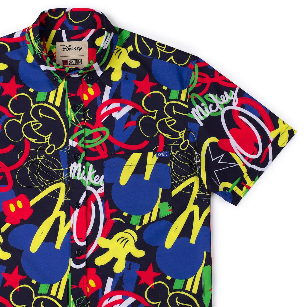RSVLTS Outside the Lines KUNUFLEX Short Sleeve Shirt in Multicolor — front view