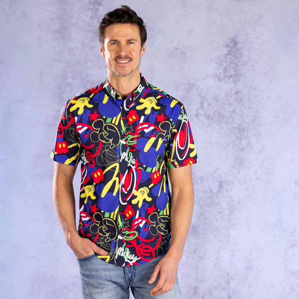 RSVLTS Outside the Lines KUNUFLEX Short Sleeve Shirt in Multicolor — detail 5