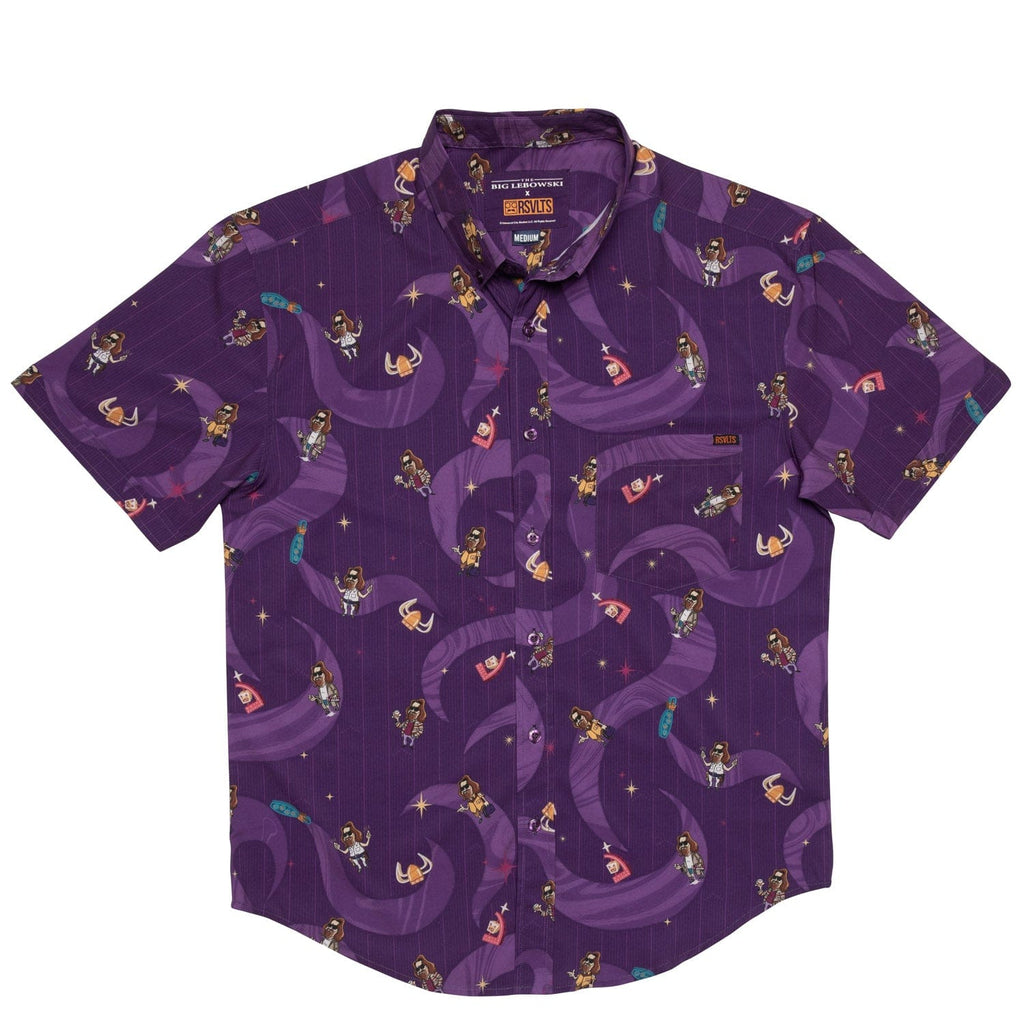 RSVLTS Living the Dream KUNUFLEX Short Sleeve Shirt in Purple — detail 2