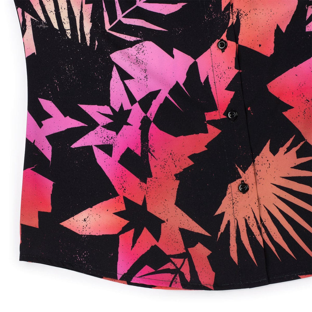 RSVLTS Cut It Out Women's KUNUFLEX Short Sleeve Shirt in Black — detail 9