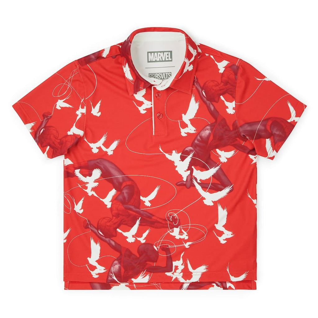 RSVLTS Frequent-Flyer Miles & Peter Youth All-Day Polo in Gray — front view