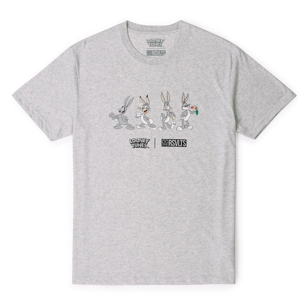 RSVLTS The Ehhh-volution of Bugs Crewneck Tee in Gray — front view