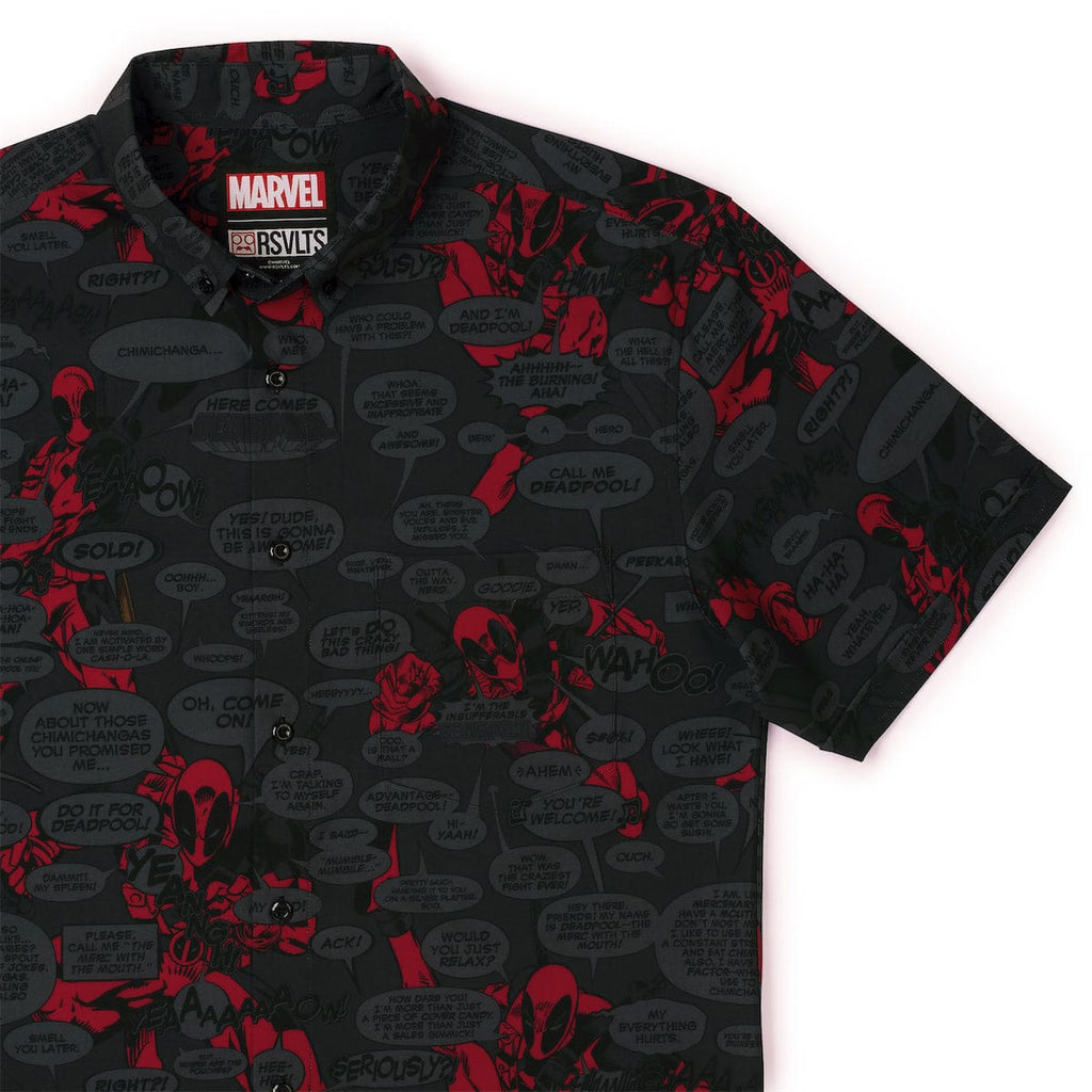 RSVLTS Merc with a Mouth KUNUFLEX Short Sleeve Shirt in Black — detail 8