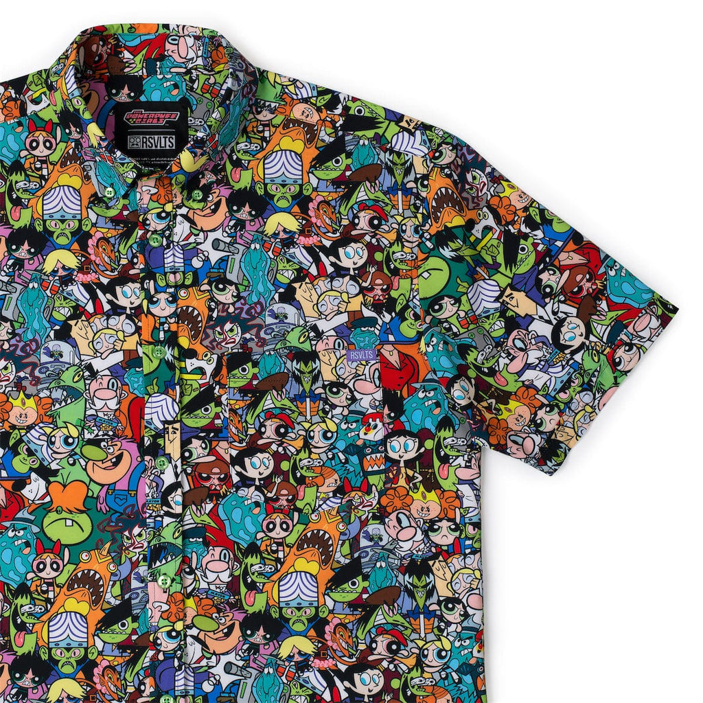 RSVLTS Citizens of Townsville KUNUFLEX Short Sleeve Shirt in Multicolor — front view