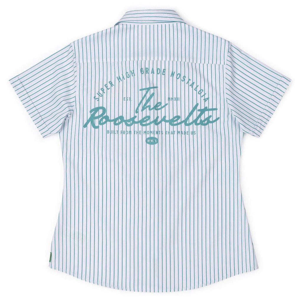RSVLTS Full Service Women's KUNUFLEX Short Sleeve Shirt in Blue — detail 2